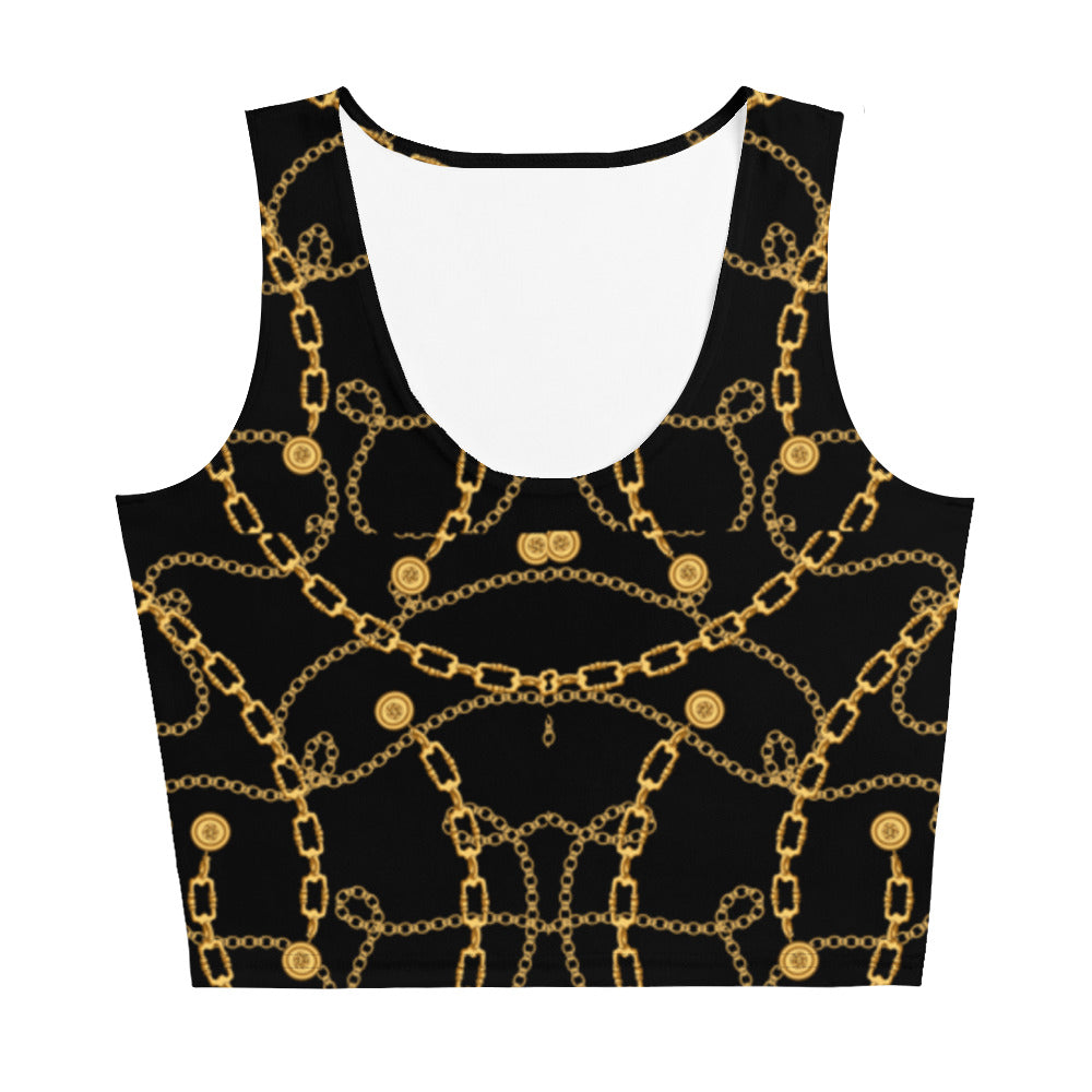 Black and Gold Crop Top