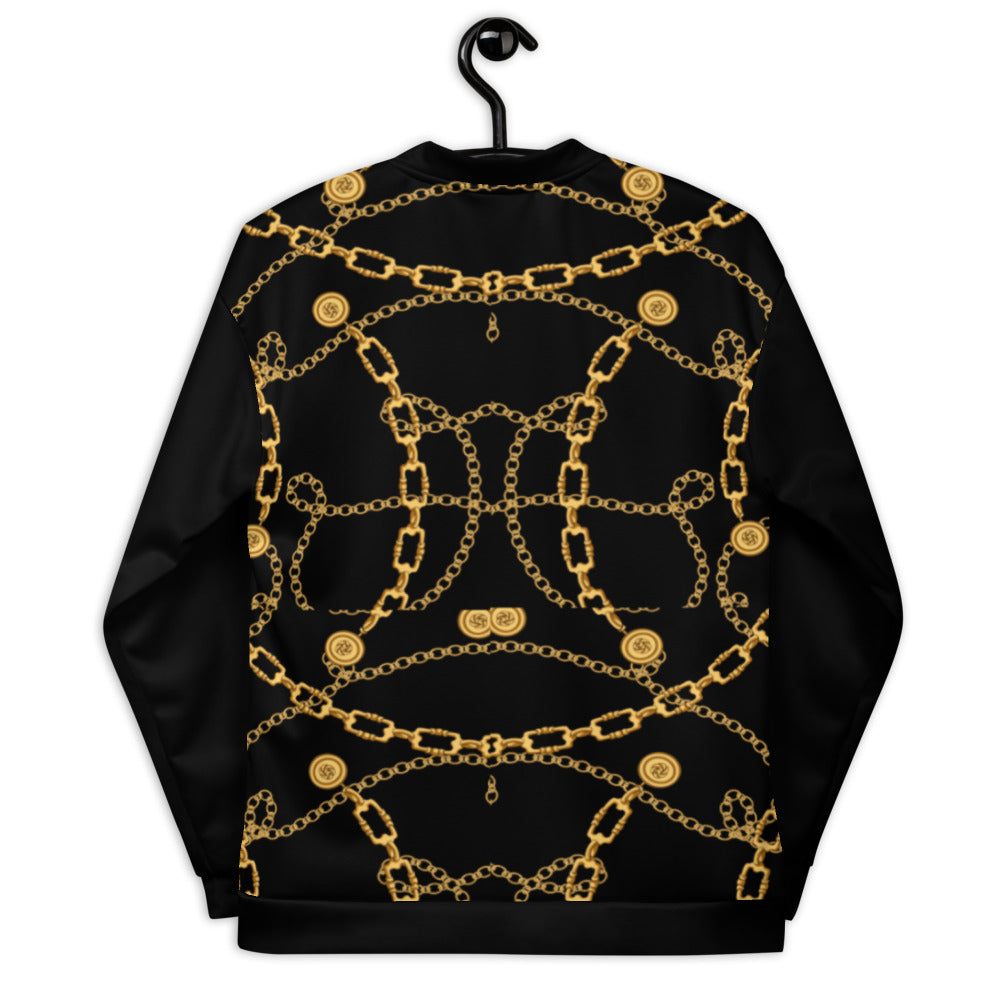 Black and Gold Bomber Jacket