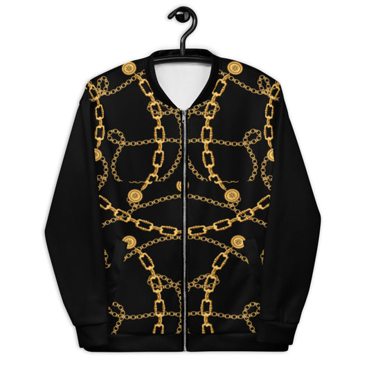 Black and Gold Bomber Jacket